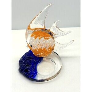 Blown Glass Fish Tealight Candle Holder SKU GAR150